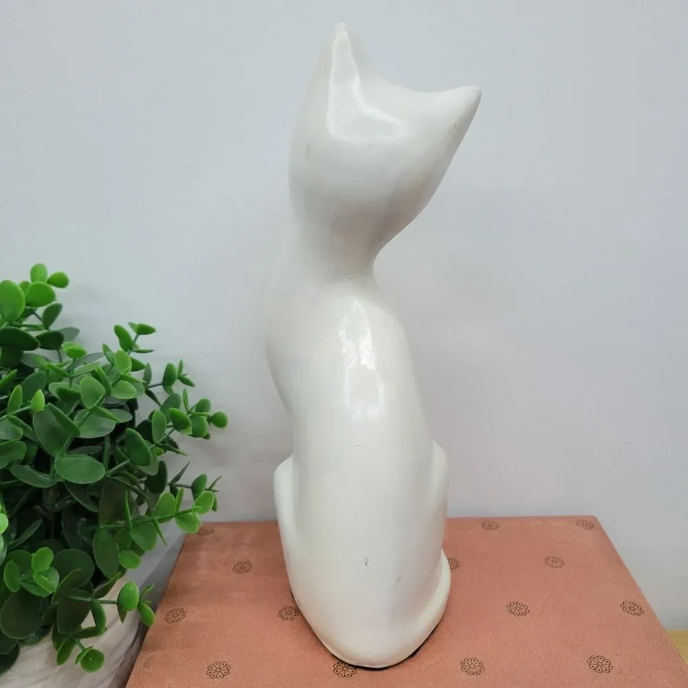 Long Neck Vintage Whimsical Cat Statue Figurine